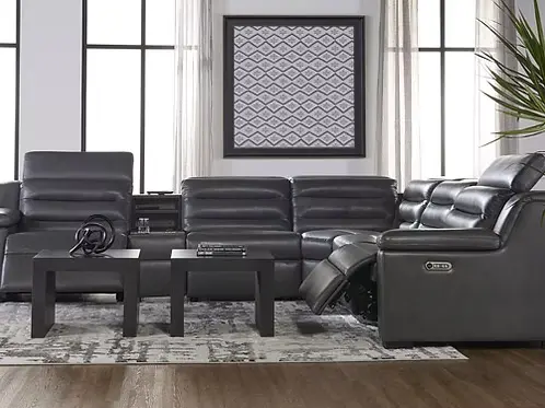 Image 6-Piece Reclining Iron Sectional